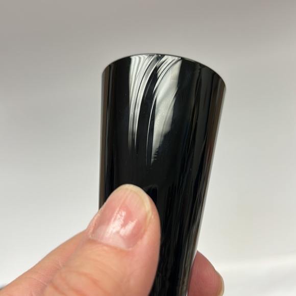 Vintage Iona hand blown set of 4 air-twist ebony crystal tall cordial glasses - Picture 7 of 7